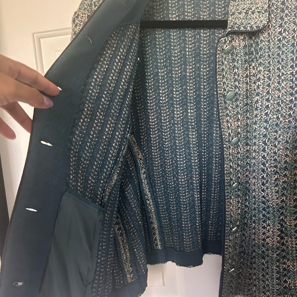 St. John Collection Santana Knit Tweed Jacket Size 12 - Picture 7 of 9